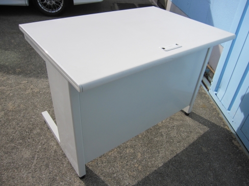 事務机　平デスク　ホワイト　1000ｘ700ｘ700　プラス製フラットライン