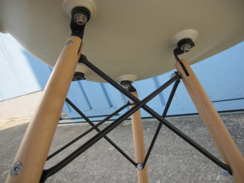 シェルチェア　木目ホワイト