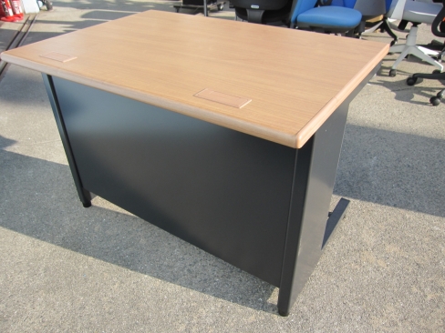 事務机　平デスク　1000ｘ700ｘ700　ブラック　プラス製