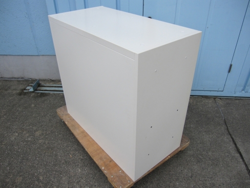 引違い書庫　ホワイト　鍵あり　800ｘ400ｘ750　オカムラ製ヴィラージュ