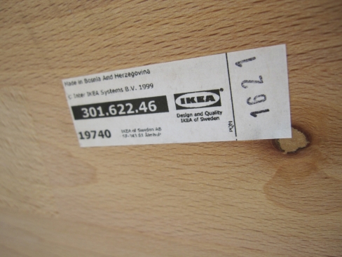 会議テーブル　木目チーク　イケア製　1550ｘ740ｘ690