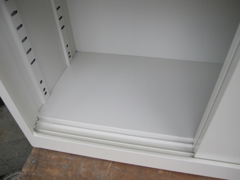 上下書庫セット　ホワイト　鍵あり　880ｘ380ｘ1850　生興製