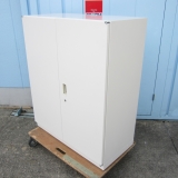 両開き書庫 ホワイト 鍵あり イトーキ製シンライン 900x450x1100 HTM-109HSS-W9