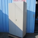 両開き特価! 書庫 鍵あり ニューグレー コクヨ製 取っ手ヒビあり 900x450x1800