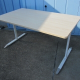 会議テーブル T字脚 1400x800x700 木目チーク