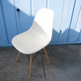 シェルチェア 木目ホワイト