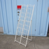 2列7段カタログスタンド ホワイト 530x450x1420