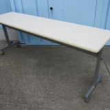 会議テーブル ホワイト 1800x450x700 スタックテーブル