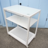 キャスター付きワゴン ホワイト 600x440x720