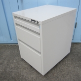 3段ワゴン ホワイト 鍵なし 400x510x620