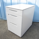 3段ワゴン コクヨiS ホワイト 鍵あり 395x600x600