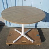 丸テーブル 木目チーク φ900 H720