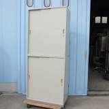 上下書庫セット 鍵あり ニューグレー 900x450x2150 ナイキ製