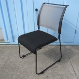 会議用チェア ライトグレー/ブラック スタッキングチェア