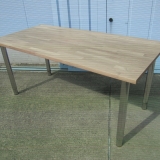 会議テーブル 木目チーク イケア製 1550x740x690