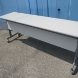 特価! 会議用テーブル 幕板付き ニューグレー 1800x450x700 天板傷あり
