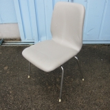 会議用チェア ビニールレザー ライトグレー