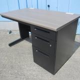 事務机 片袖デスク ブラック 1200x700x720 鍵無し作成不可