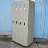 4人用ロッカー 鍵あり ニューグレー プラス製 900x515x1790