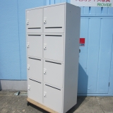 特価! 8人用ロッカー ホワイト ダイヤル錠 900x450x1750 マスターキー無し
