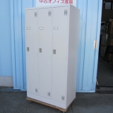 3人用ロッカー 鍵あり ホワイトグレー 豊国工業 900x515x1790