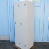 2人用ロッカー 鍵あり ホワイトグレー 豊国工業 608x515x1790